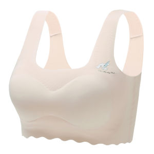 Traceless quần lót lụa băng cho cô gái Dây đeo vai rộng thoải mái và thoáng khí mỏng miếng đệm ngực chống protrusion điểm Áo ngực cho phát triển trẻ em
