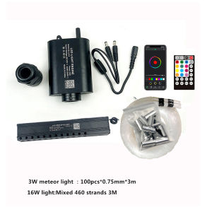 Kit app Car Roof Starry Meteor sky Ceiling Shooting LED Fiber Optic Star Light Combination lamp Cable Effect RF Music Control