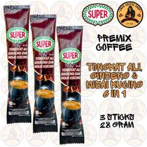 Super - Tongkat Ali Ginseng Dan Misai Kucing 6in1 - Instant Coffee Drink