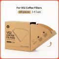 100PCS V60 Coffee Filter Paper No Bleach Drip Coffee Maker Filter With Anti Dust Storage Box. 