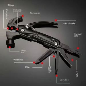 【16 in 1】Multifunctional Stainless Steel Aluminum Alloy Outdoor Wrench Hammer Tools