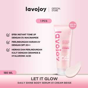 LAVOJOY Let It Glow Daily Shine Body Serum Series | Instant Tone Up | Delicate Rose With SPF 20++ 180ml | Tone Up Shade 00 | 01 | 02 Body Serum