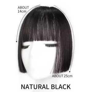 1Pc Cute Synthesis Princess Cut Bangs Hair Extension Synthetic Wig Natural High Temperature Synthetic Fake Bangs Hair Piece Clip