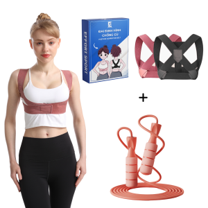 Combo dây nhảy và đai chống gù bảo vệ vòng 1 EFFORT SPORT