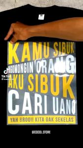 KAOS DISTRO KATA KATA KEKINIAN // KAOS KAMU SIBUK NGOMONGIN ORANG
