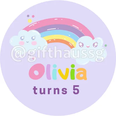 GifthausSG Personalised Custom Birthday Sticker Labels Party Favor Labels Goodie Bag Labels Stickers Children Teacher Christmas Day