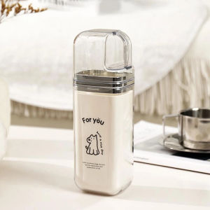 Hộp Đựng Bàn Chải Du Lịch Cute Hình Mèobộ cốc đánh răng du lịch nhỏ gọn tiện lợi cầm tay mang đi