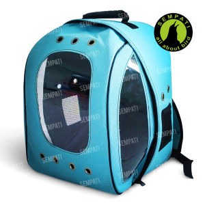 SEMPATI Tas Gendong Astronot 2 In 1 Pet Cargo Tas Bawa Hewan Kucing Anjing Cat Kitten Adult Anabul Puppy Sugar Glider Hamster Tas Ransel Pet Cargo Travel Pet Bag Big Size Clear