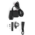 AUTOFun Motorcycle Digital Voltmeter Charger Motor Cas HP Motor 2 USB 3.1A 10-24V Universal Dual USB Charger +Voltmeter. 