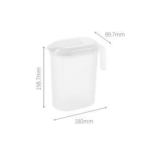 Classy Luxe High Temperature Resistant Pitchers Cold Water Cup Large Capacity Teapot White Open Kettle Tie Pot with Lid Plastic Cold Kettle