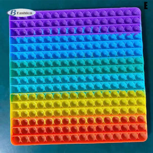 B-F Silicone Decompression Toy Push Bubble Fidget Sensory Toy Thinking Training Puzzle Game for Children