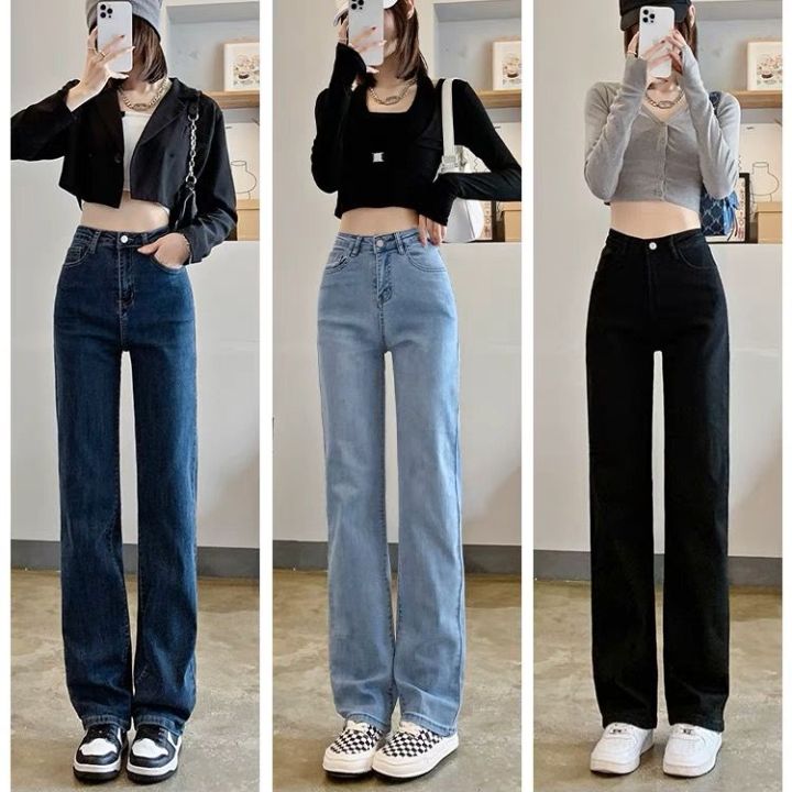 QUẦN JEANS NỮ ỐNG SUÔNG LƯNG CAO ĐẸP NHÂT 2023 QUẦN IDOL HOT