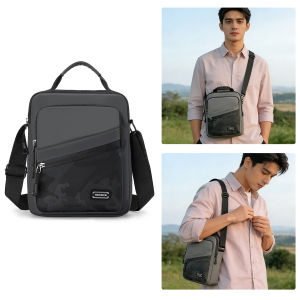 MENSPE Fashion Men Bags Shoulder Bag Oxford Cloth Cross Body Bag Casual Handbag Multiple Pocket Large Capacity Waterproof Lightweight Casual Sport Street Bag for Travel Outdoor