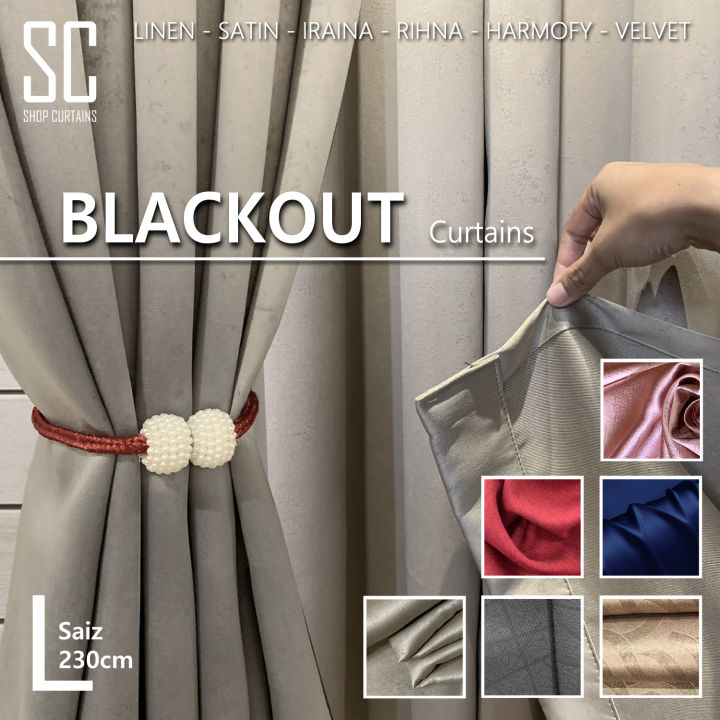 Shop Curtain | Langsir BLACKOUT | Saiz Besar | 3D Corak | Murah Free ...