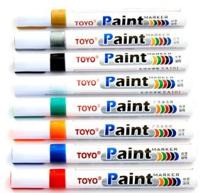 Combo 5 Bút sơn nhiều màu (Repaint) tẩy trắng phục hồi giày che vết nứt đồ nhựa vẽ lốp xe