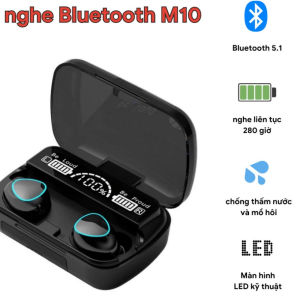 Tai nghe nhét tai M10 bluetooth 2500maH G01 nhét tai đèn Led đẹp mắt hộp sạc sử dụng 2 bên
