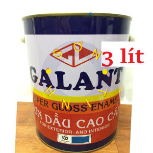 Sơn dầu bóng MÀU XANH DƯƠNG YAMAHA 532 3 Lít galant PACIFIC BLUE (Tập Đoàn URAI - Thái Lan) cho gỗ tôn sắt thép