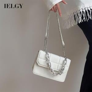 IELGY womens premium textured square all-match rhombus messenger bag