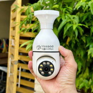 Camera YOOSEE HK212 12Mpx/10Mpx 1 Mắt/2 Mắt Xoay 360 Độ Hình Dạng Bóng Đèn- Đàm Thoại 2 Chiều