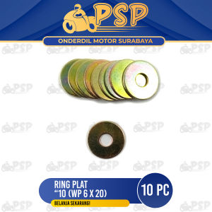 Ring Plat "10 (WP 6 X 20) Harga Per Pak Isi 10 - Reng Plate Pelat Washer Kunci 10 Diameter 6mm x 20