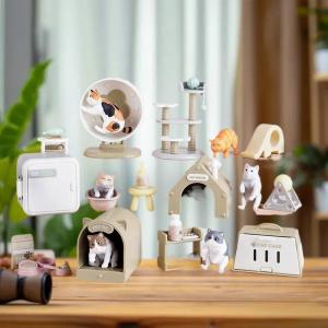 QUANSEN 1 Set Micro Landscape Dollhouse Model Cat Trees Scratcher Deccoration Accessories Toy Mini Cat Ornament