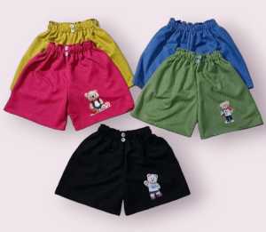 Paket 5pcs Celana hotpants pendek anak perempuan usia 1-10 tahun motif karakter