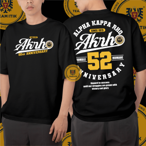 2025 AKP 1973 Alpha Kappa Rho A10 52nd Anniversary New Design Anniversary Skeptron 52 T-Shirt for Men and Women Round Neck Crewneck Streetwear Menswear