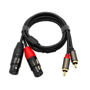 2RCA To 2XLR Female Balanced Audios Cable For Professional Sound Systems And Multimedia Devices