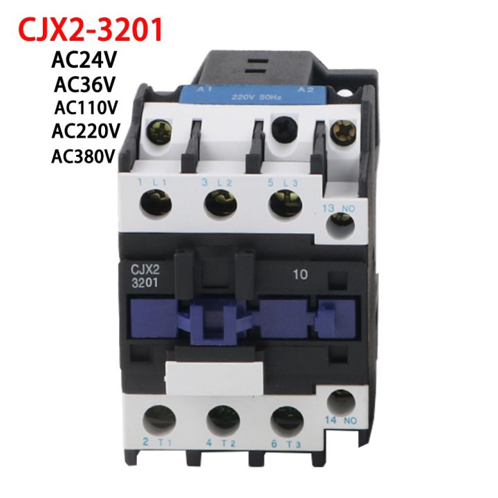 【Taiyong Electric】Contactor CJX2-3201 32A NC 3-Phase DIN Rail Mount ...