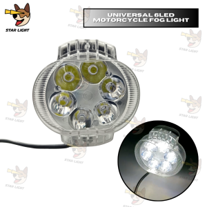 UNIVERSAL 6 LED MOTORCYCLE FOG LIGHT MOTORCYLE LIGHTINGS [STAR LIGHT]