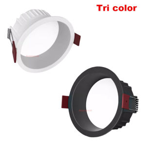 Recessed LED Downlight Anti Glare Tricolor/Daylight/Warm Light 7W/12W/18W Panel LIght Ceiling Light With Driver