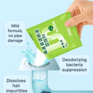 High-Speed Bubble Powder Pipe Unblocker Pipe Dredging Agent Kitchen Bathroom Pipe Blockage Dissolver Toilet Unblock Tool