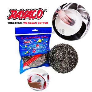 Rayaco Stainless Steel Cleaning Ball Dish Kitchen Washing(30/50/100)Berus Dawai Metallic Durable Spiral Ball Scourer Kitchen Cleaning Tools