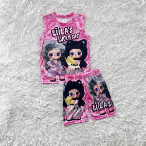 Kids jersey terno for girls Liilas Lucky cat2-7yrsold