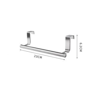 Towel Rack Over Door Towel Bar Hanging Holder Stainless Steel Hook Bathroom Kitchen Cabinet Towel Rag Rack