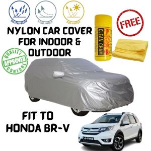 NMS - Nylon Car Cover for HONDA BR-V with Clean Cham Chamois Towel Waterproof Lightweight Car Cover Protection
