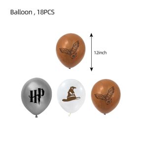 Magic School Birthday Party Decoration Kid Happy Birthday Magic Academy Plate Cup Napkins White Gold Paper Tableware Party Favor