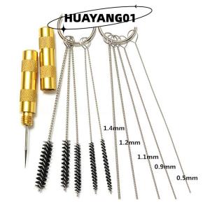 HUAYANG01 [2023 new HOT FASHION] 11pcs Airbrush Spray Cleaning Repair Tool Kit Stainless steel Needle Brush Set