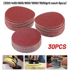 PROSTORE Red Abrasive Sanding Disc With Hook Loop Mesh Grip Sanding Velcro P40 -2000# Kertas Pasir Polish 100/125MM