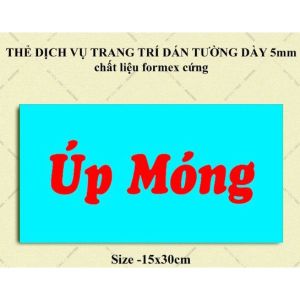 Thẻ Quảng Cáo Dịch Vụ Tiệm Nail - Mi - Spa Gắn Cửa Tường - Biển Trang Trí Tiệm Nail Không Cần Khoan Đục