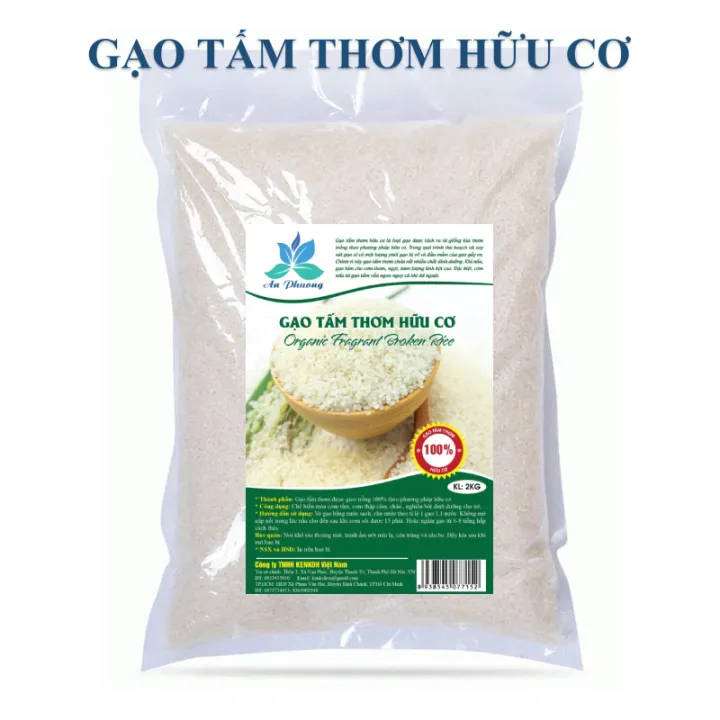 Gạo Tấm Thơm hữu cơ nấu cơm tấm, nấu cháo dinh dưỡng - Gạo An Phương hữu cơ sạch