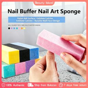 5pcs Nail Buffer Pink Blue White Sanding Sponge Nail Files Buffer Nail Tools Nail Care Nail File Tool