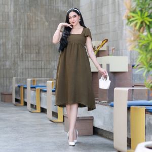 DRESS KERUT DADA/ DRESS CRINCLE/ HOMEDRESS/ DASTER IBU HAMIL/ DASTER KEKINIAN