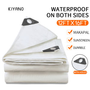 Trapal waterproof makapal 6FTx9FT Trapal Lona Tolda Tarpaulin 9FTx12FT Waterproof sunscreen waterproof on both sides (with holes)thickened12FTx19FT Truck Covers Outdoor Canopies