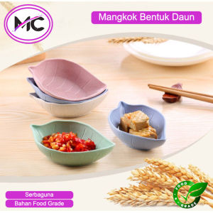 Mangkok Sambal Plastik Jerami Souvenir Mangkuk Daun Tempat Kecap Saos Mangkok Sambel Mini