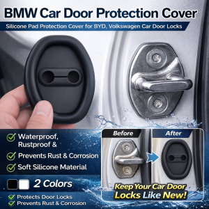 Silicone Car Door Lock Buckle Protective Cover Anti Collision Lock Buckle Cover Car Door Protective Cover Silent Silicone Shock Absorbing Cover硅胶门锁扣保护套