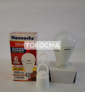 Lampu Emergency LED AC/DC Genius 6w 6watt Hannochs