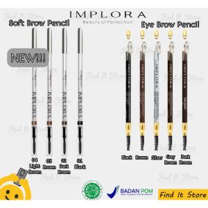 Implora Soft Type Eyebrow Pencil | Pensil Alis | BPOM | Original | Softbrow Pencil