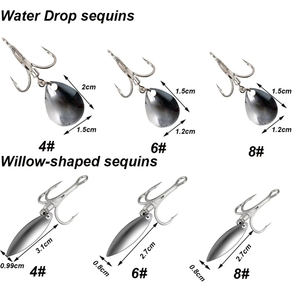 High Quality Sharp Fishing Hook Jigging Bait Carbon Steel Turn Ring Sequins