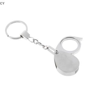 GY🌠🌠🌠 Loupe folding pocket 10x magnifier loupe magnifying lens with keychain